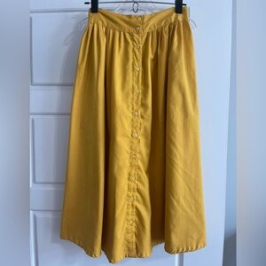 Yellow Midi Skirt